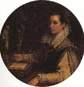 Lavinia Fontana Self-Portrait in the Studiolo oil painting on canvas